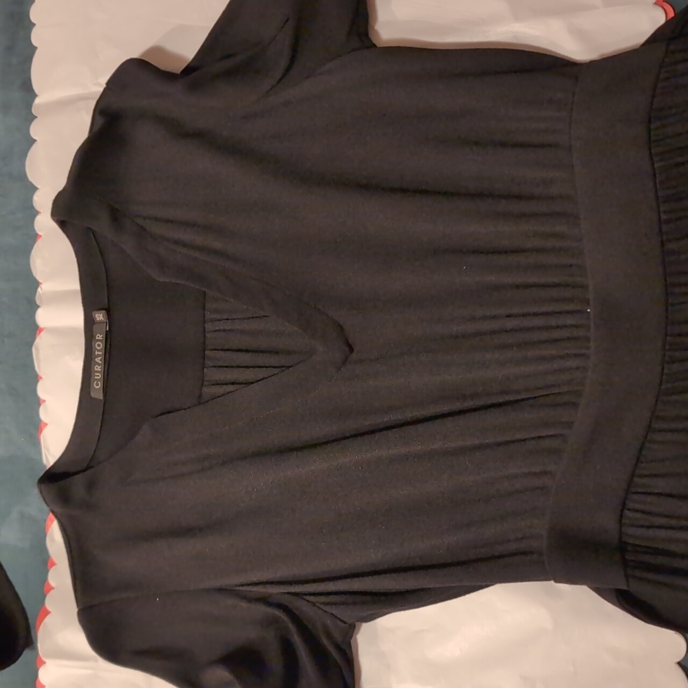 CURATOR Black Rayon Crepe Dress - Picture 10 of 10